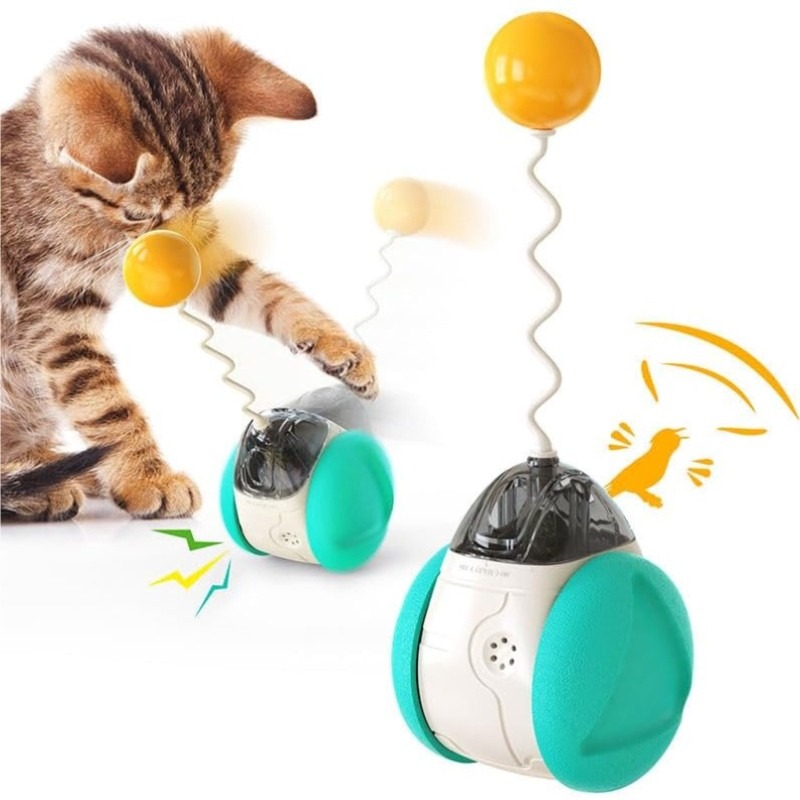 اسباب بازی تعادلی صدادار گربه همراه با کت نیپ Rolling Balance Cat Toy Ball With Catnip