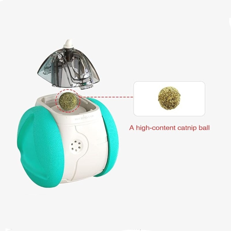 اسباب بازی تعادلی صدادار گربه همراه با کت نیپ Rolling Balance Cat Toy Ball With Catnip